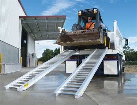 skid steer loading ramps|heavy equipment trailer ramps.